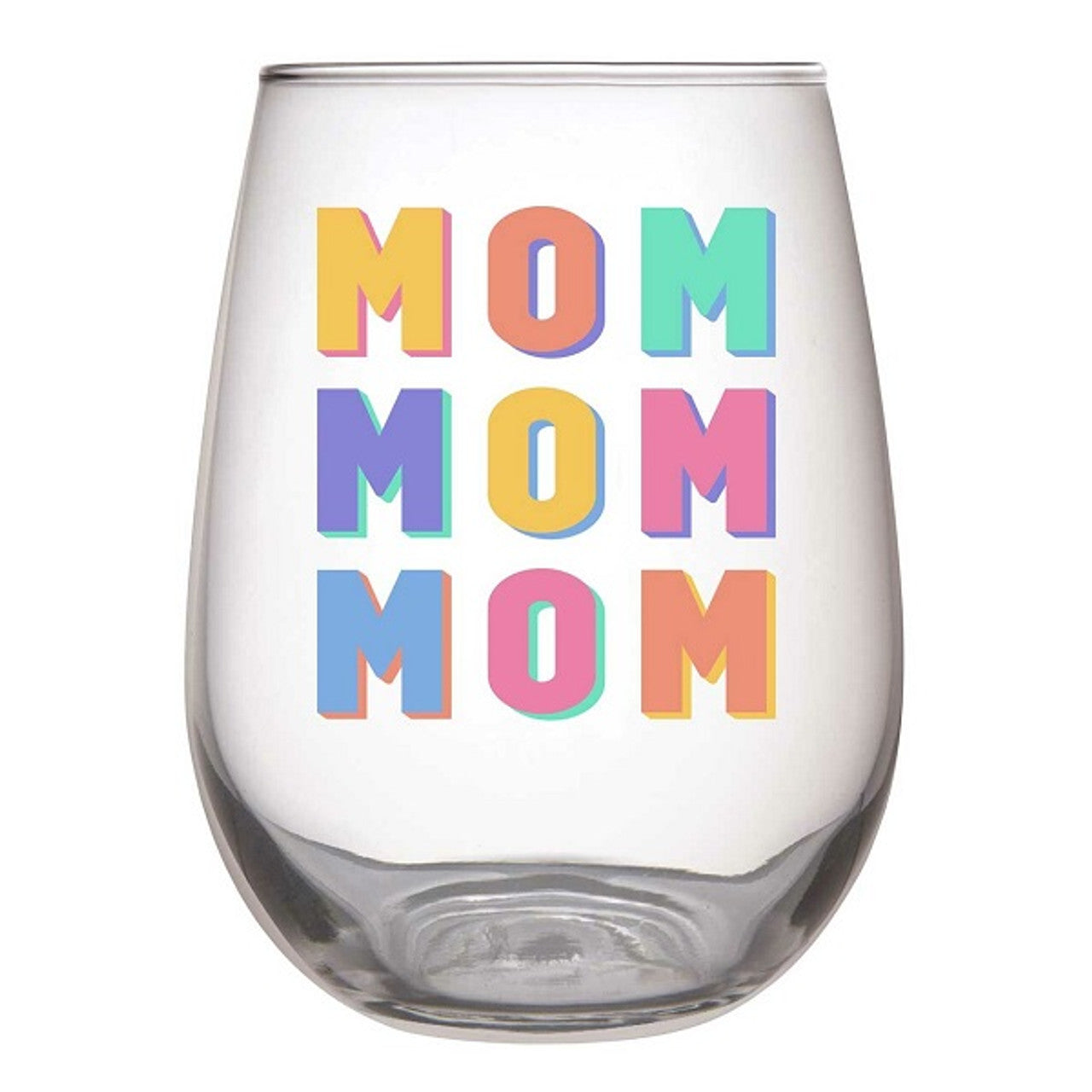 Mom Stemless Wine Glass