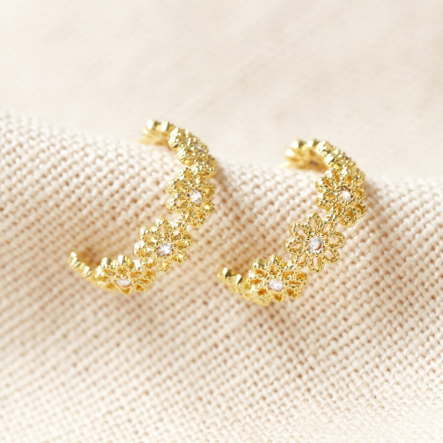 Beautiful Flower Jacket Earrings