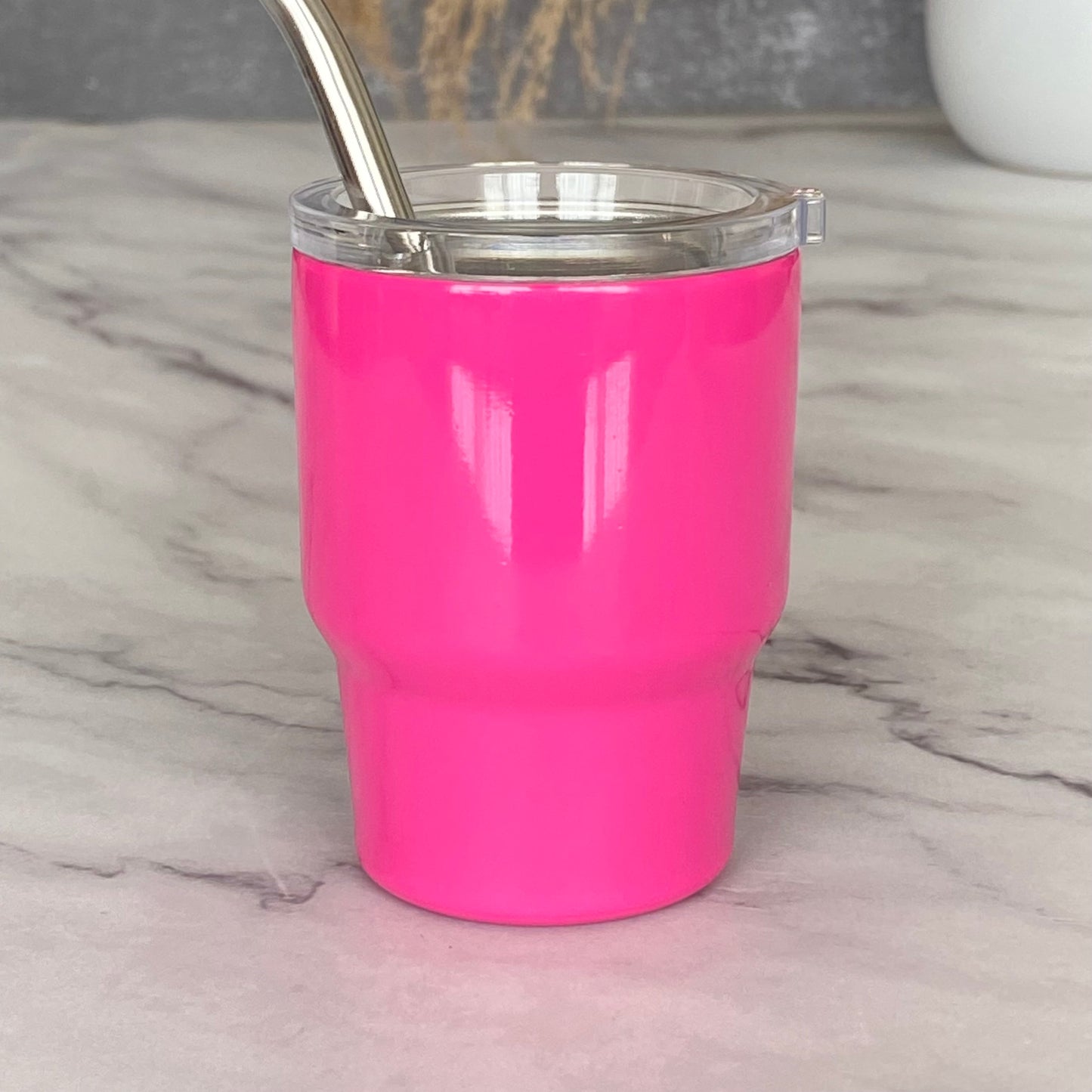 Mini Stainless Steel Tumbler with Straw