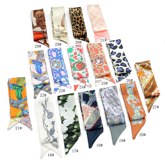31 Asssorted colors Narrow scarf for scarf necklace making, hair&bag scarves accessories, EF806S