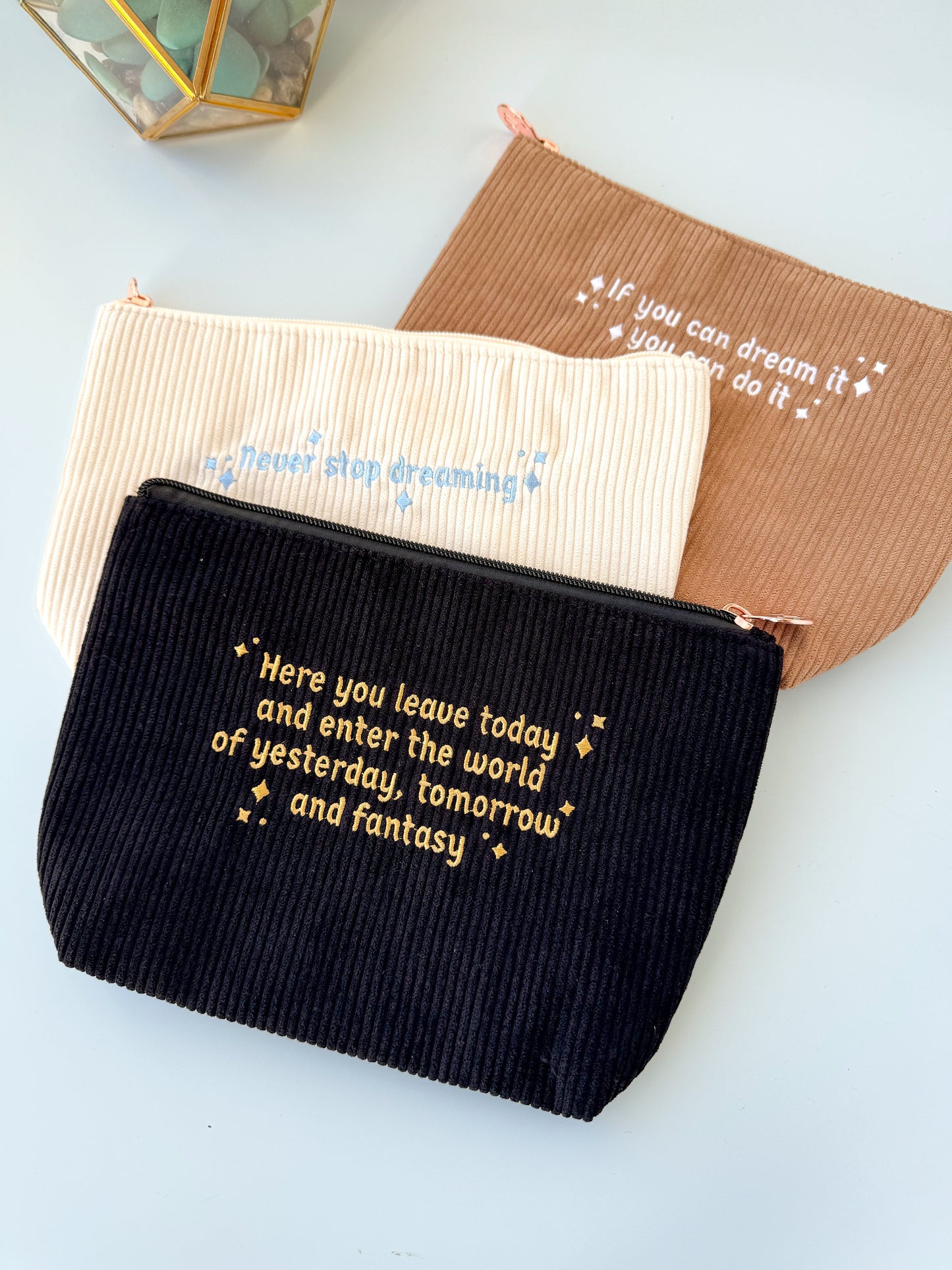 Here You Leave Corduroy Pouch