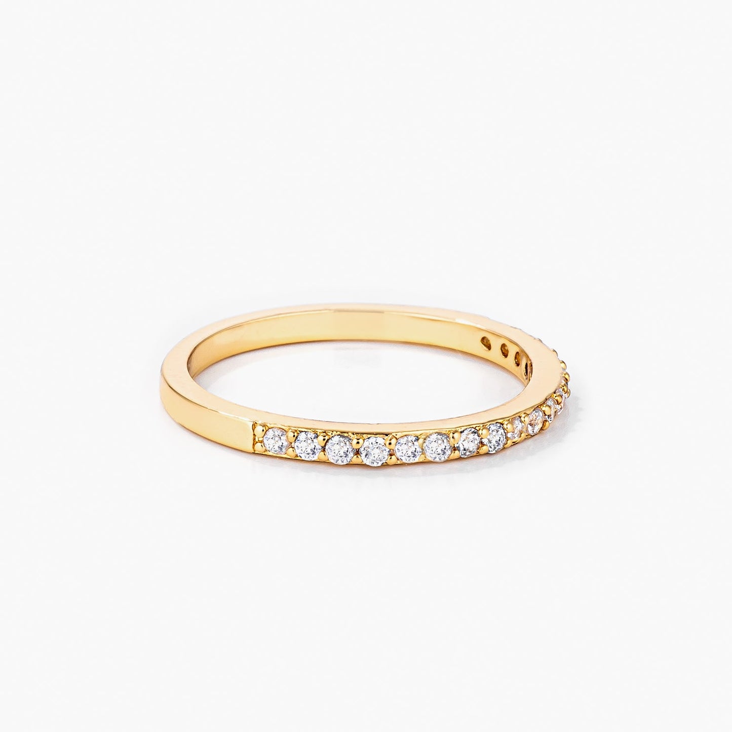 Rina 0.11ct CZ 14k Gold Delicate Band Ring