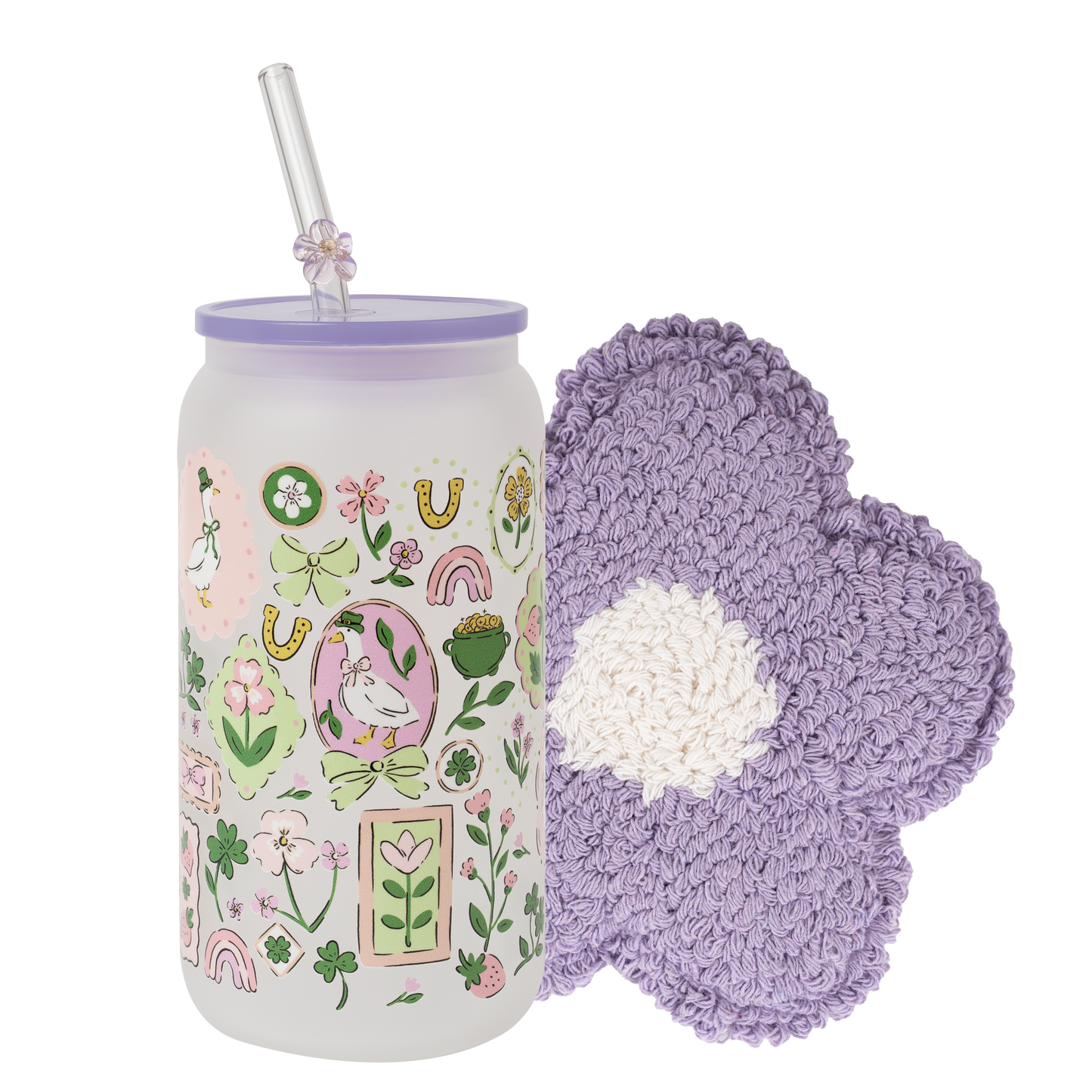 Lucky Geese Bundle 16oz Frosted Glass Tumbler