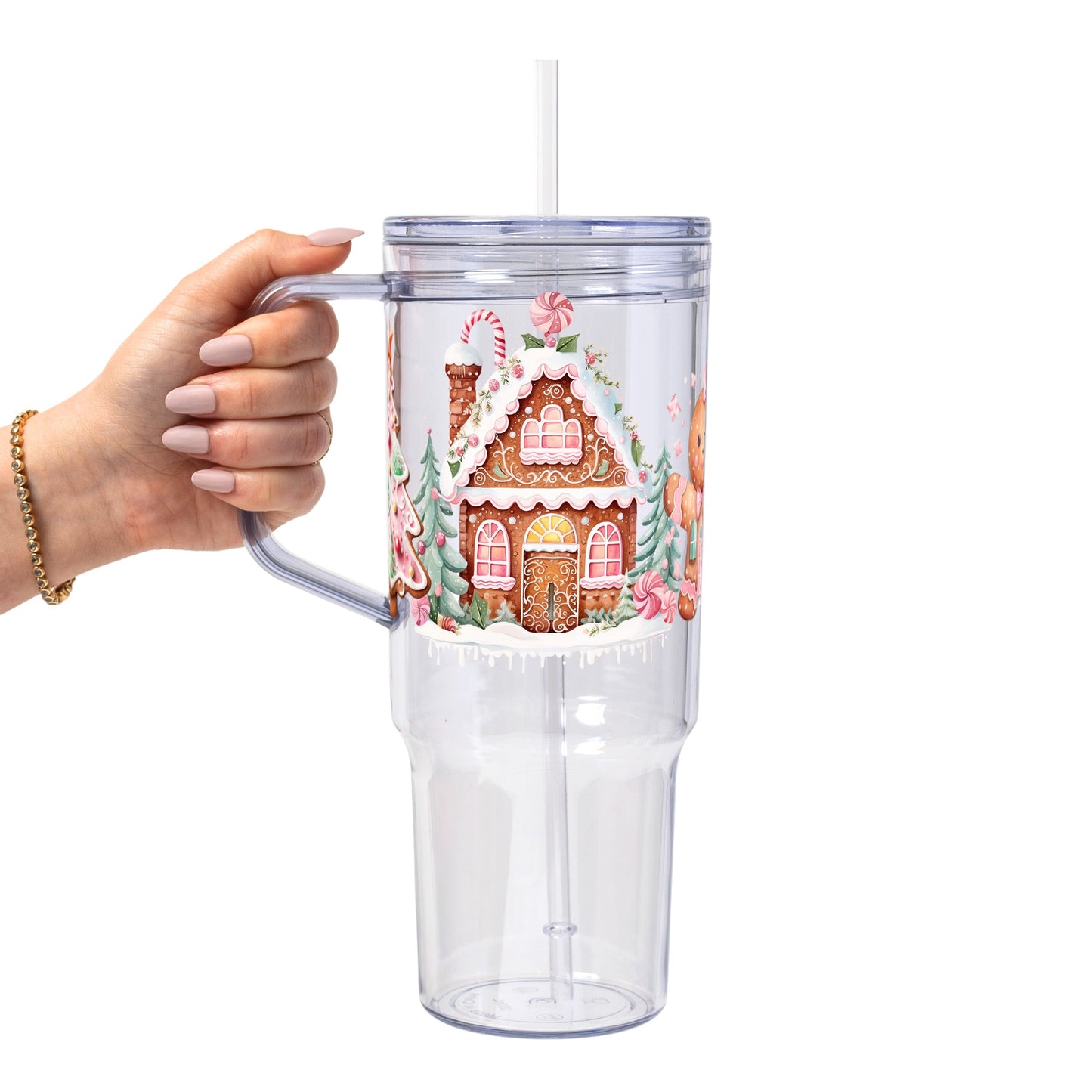 Cozy Christmas Vibes Glass Cup, Mug & Tumbler with Lid and Straw