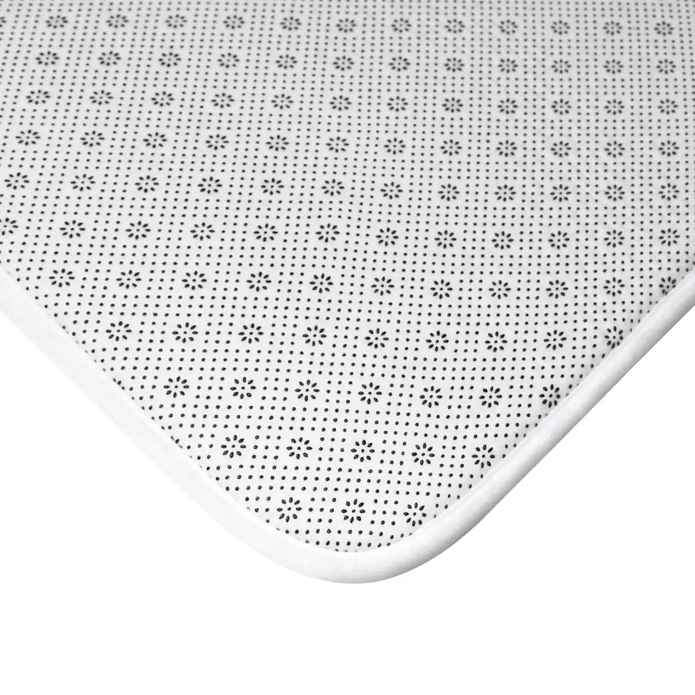 Geometric Pattern Bath Mat – Plush Navy Rug - Dipaliz
