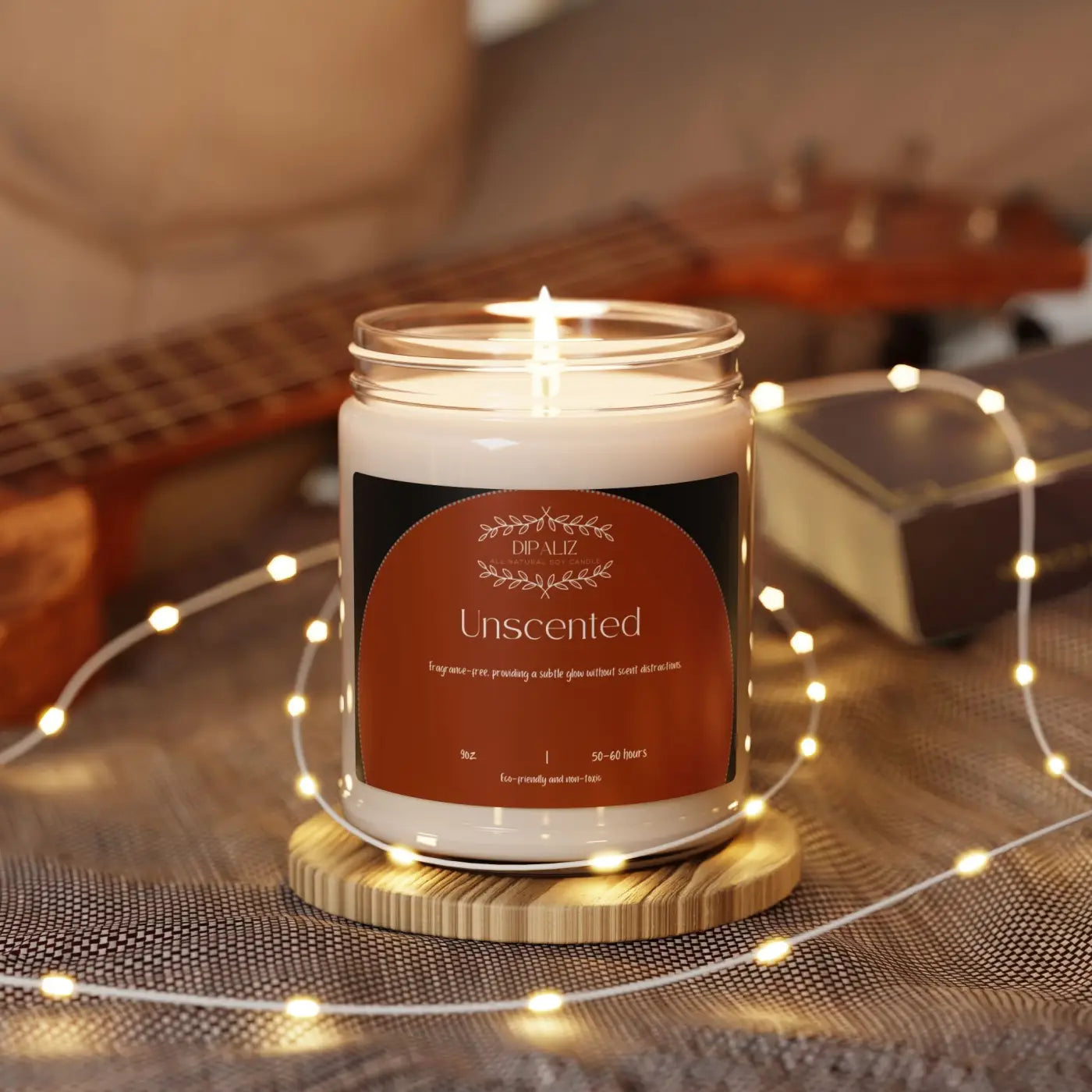 Immersive Maroon Scented Soy Candle – Natural Soy Wax - Dipaliz