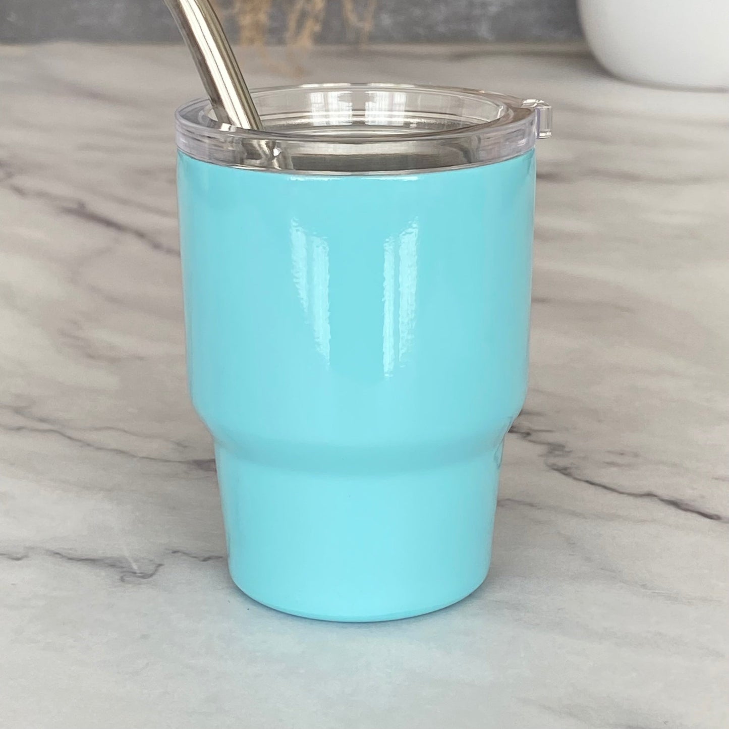 Mini Stainless Steel Tumbler with Straw
