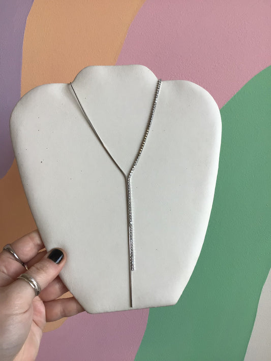 Long Sparkly Bolo Necklace