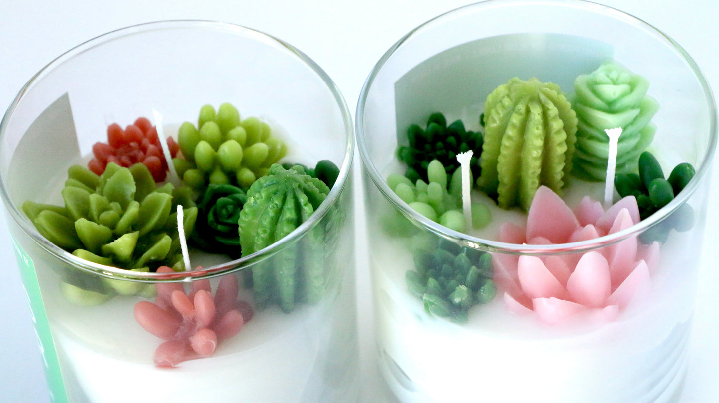 Cactus Flower Container Candle