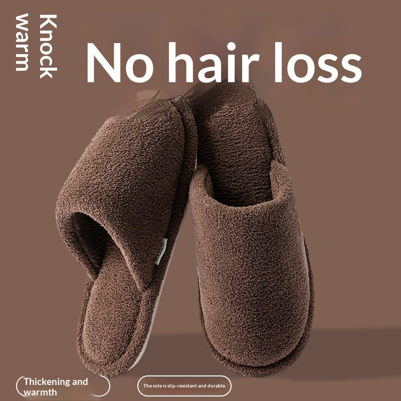 Fluffy Faux Fur Indoor Slippers – Non-Slip EVA Sole