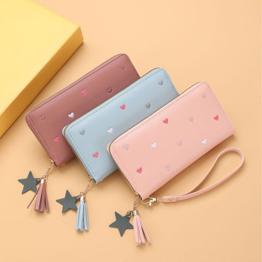 Embroidered Long Wallet
