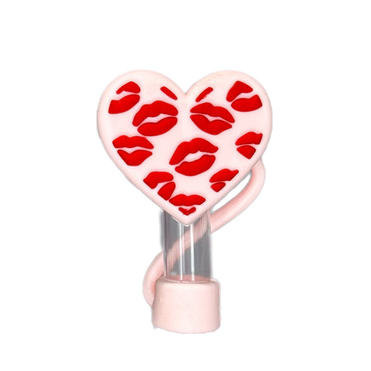 Heart Kissy Lips 3D Straw Topper