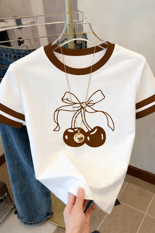 Cute Cherry Bow T-Shirt