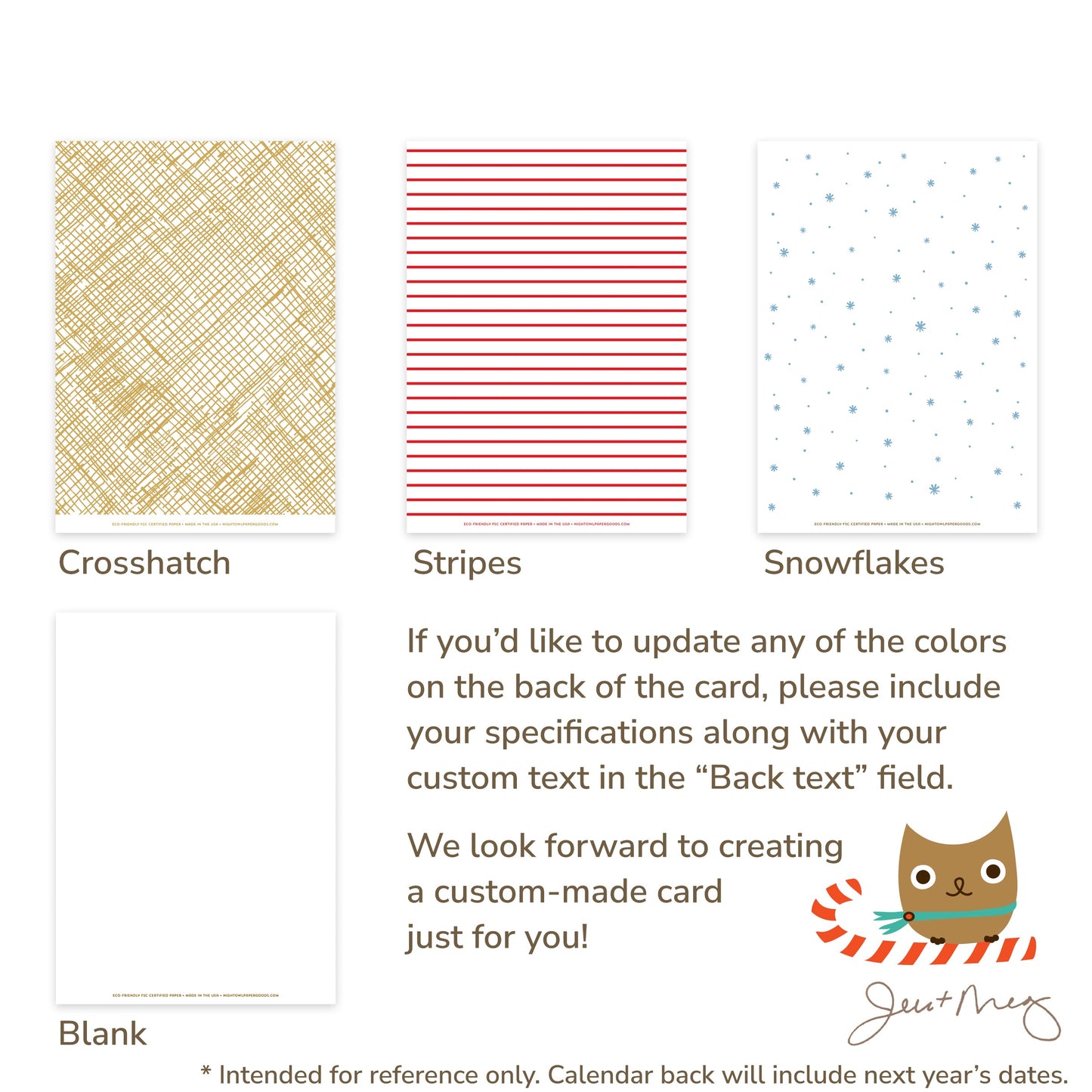 Beanie Bear Custom Holiday Card - Wood or Paper