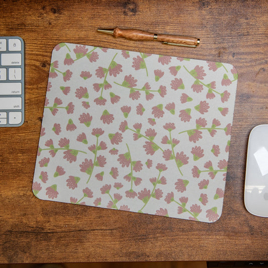Purple Floral - Mouse Pad