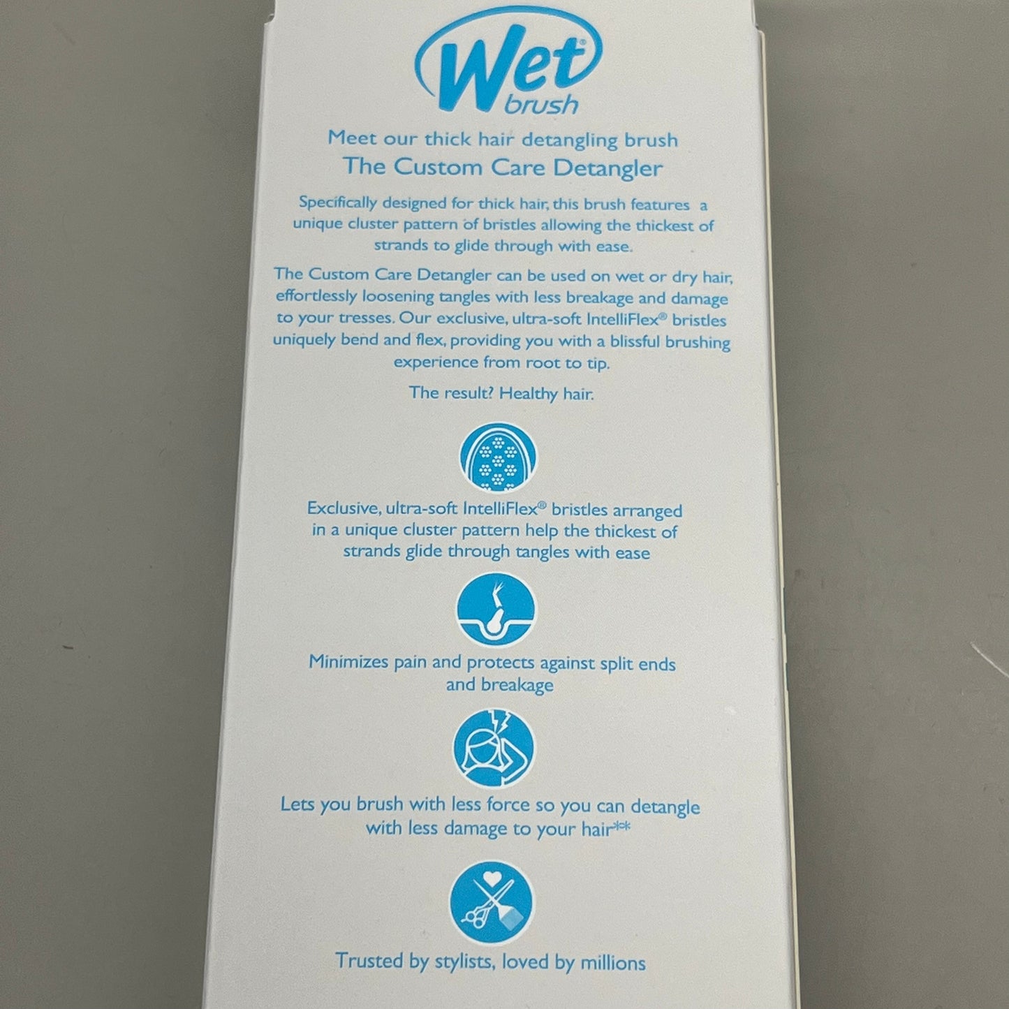 WET BRUSH (2 PACK) Custom Care Detangler Brush-Thick Hair Teal GYSPB830CCTH