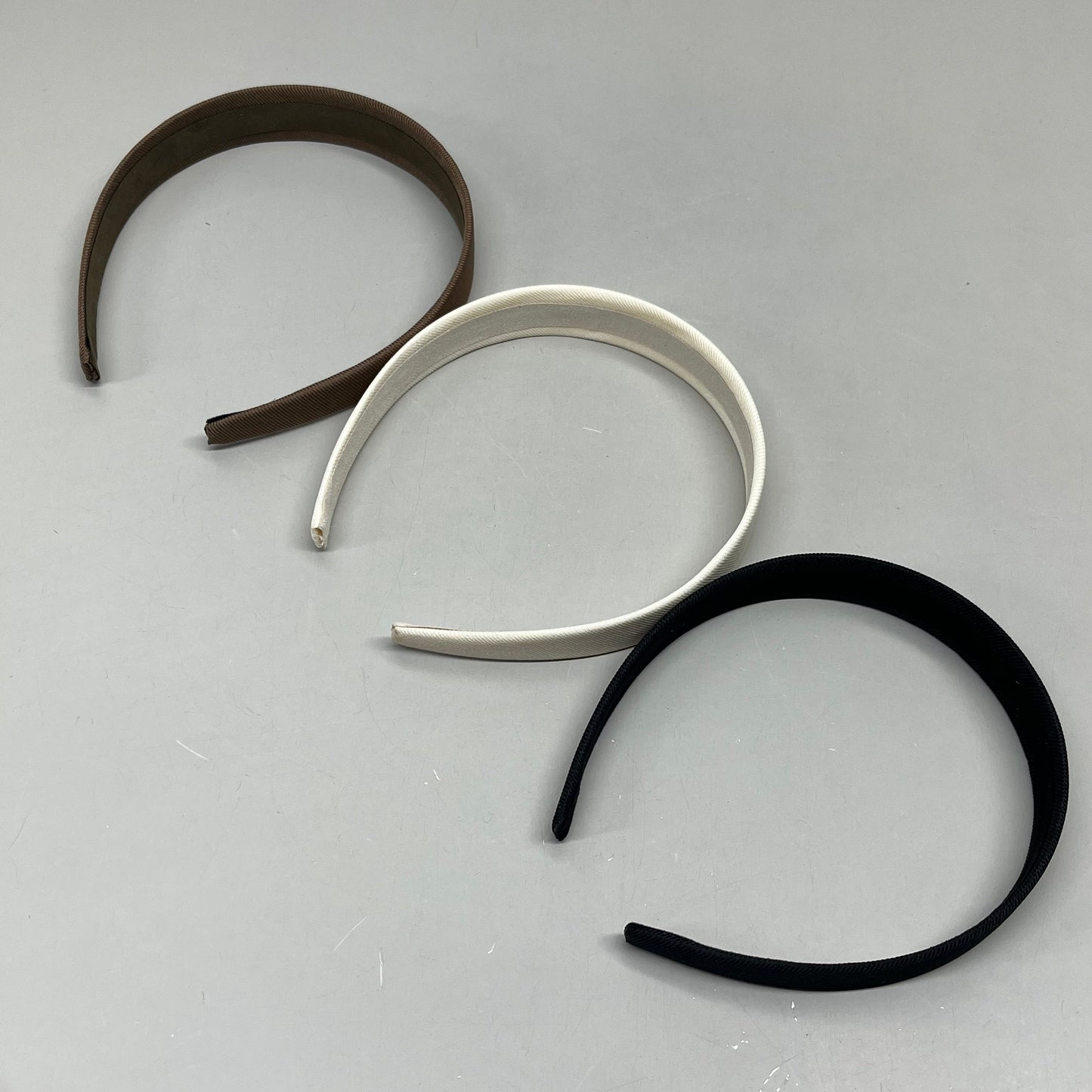 GOODY (3 PACK of 3 !) Comfort Wrapped All-Day Wear Headband Brown/Creme/Black 3000755