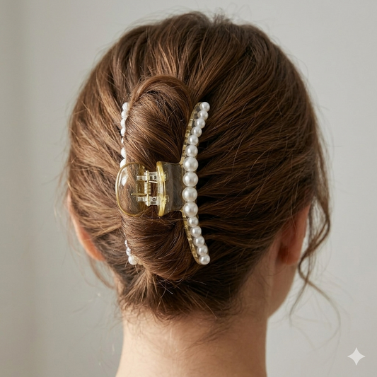 Pinza de pelo de perlas
