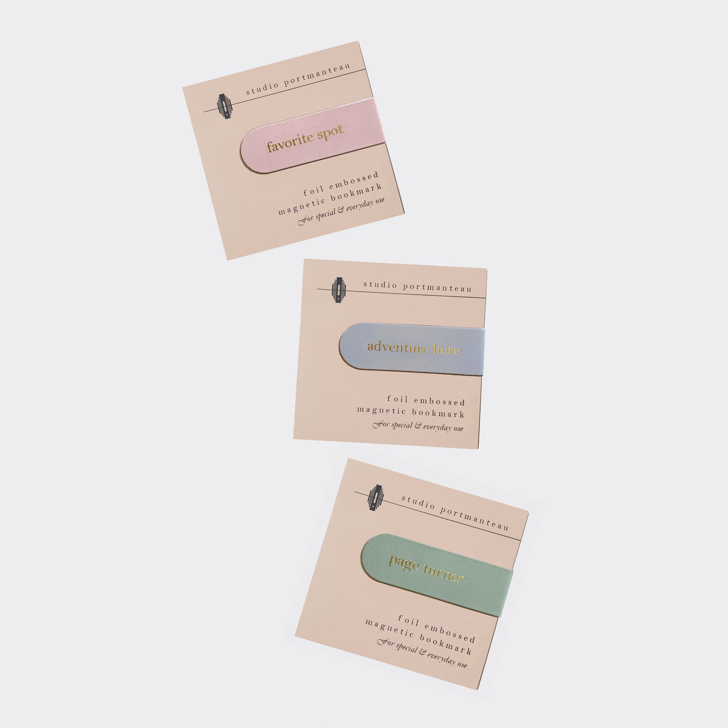 Adventure Here Embossed Magnetic Bookmark