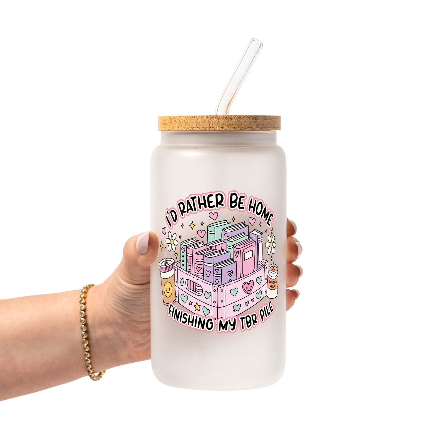 I'd Rather Be Home Glass Cup, Mug & Tumbler with Lid and Straw