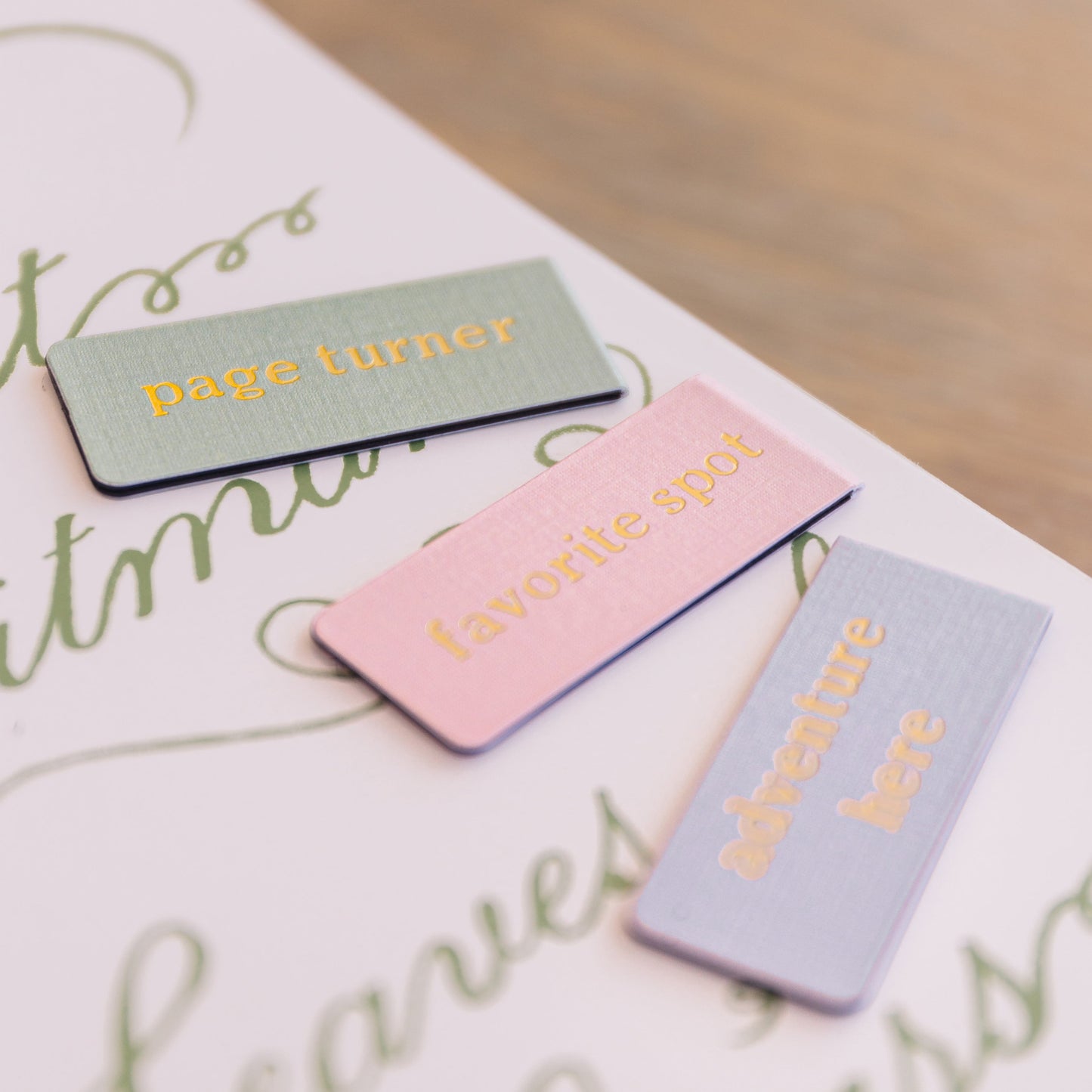 Adventure Here Embossed Magnetic Bookmark