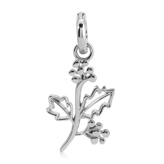December Turquoise Birthstone Charm - Flower (Holly)