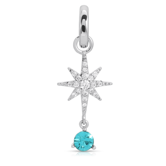 March Aquamarine Birthstone Charm - Star (Rewards Store)