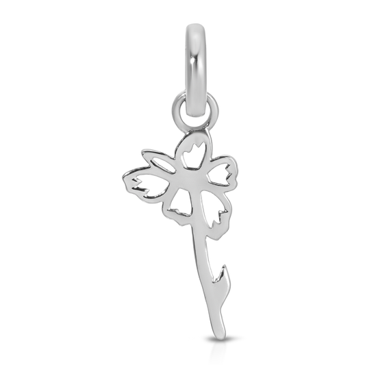 April Diamond Birthstone Charm - Flower (Daisy)