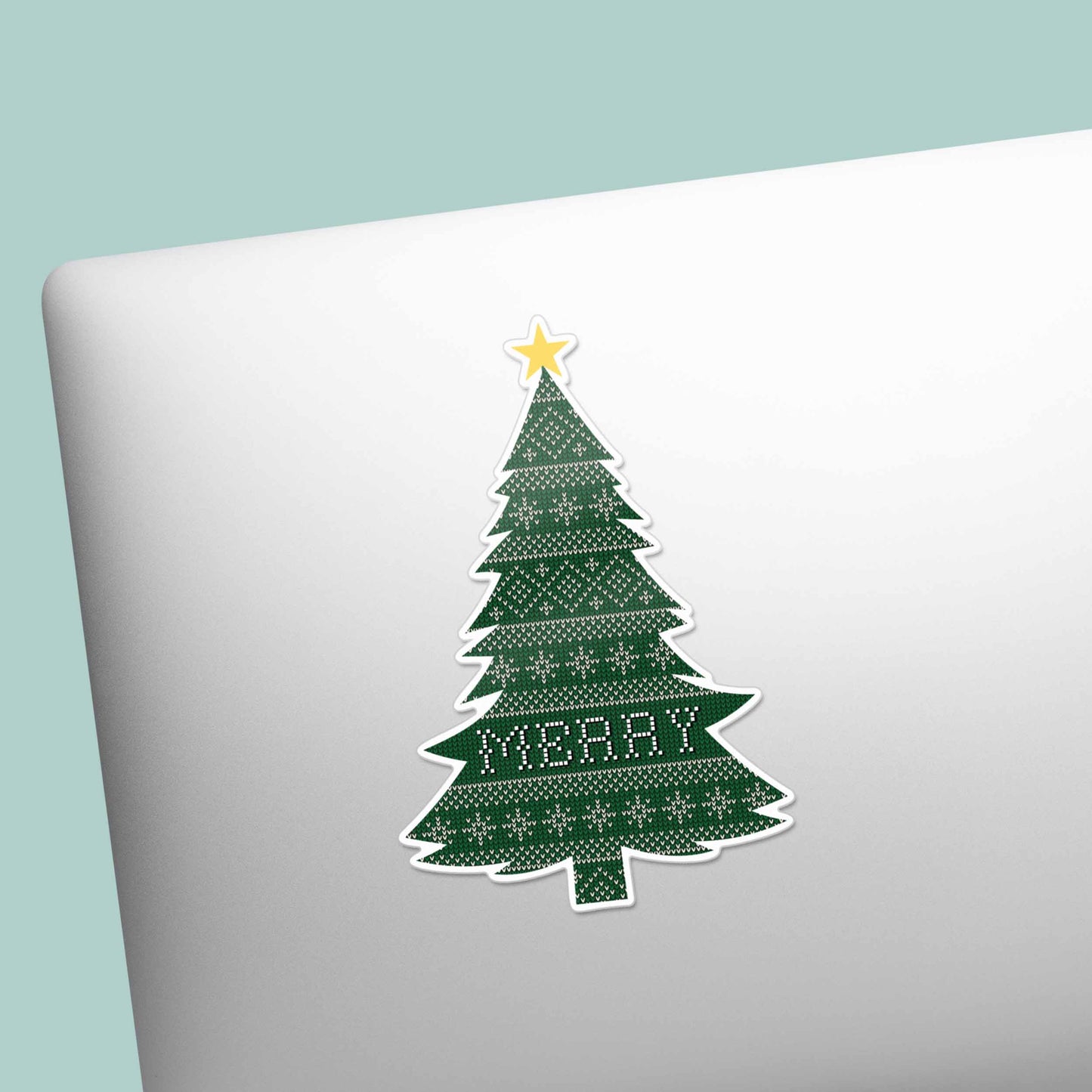 Cozy Sweater Christmas Tree Sticker