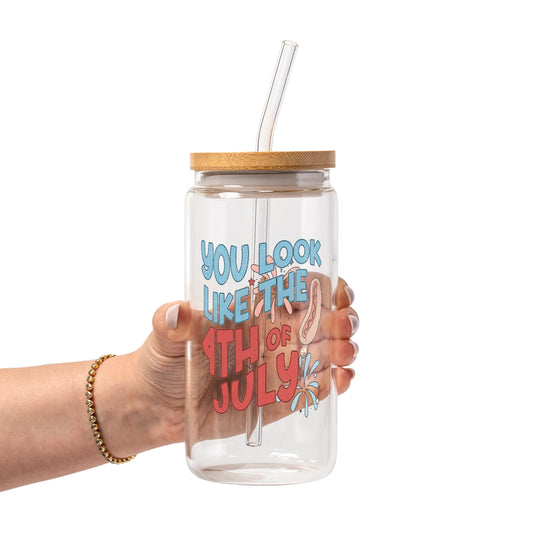 4th Of July Glass Cup, Mug & Tumbler with Lid and Straw