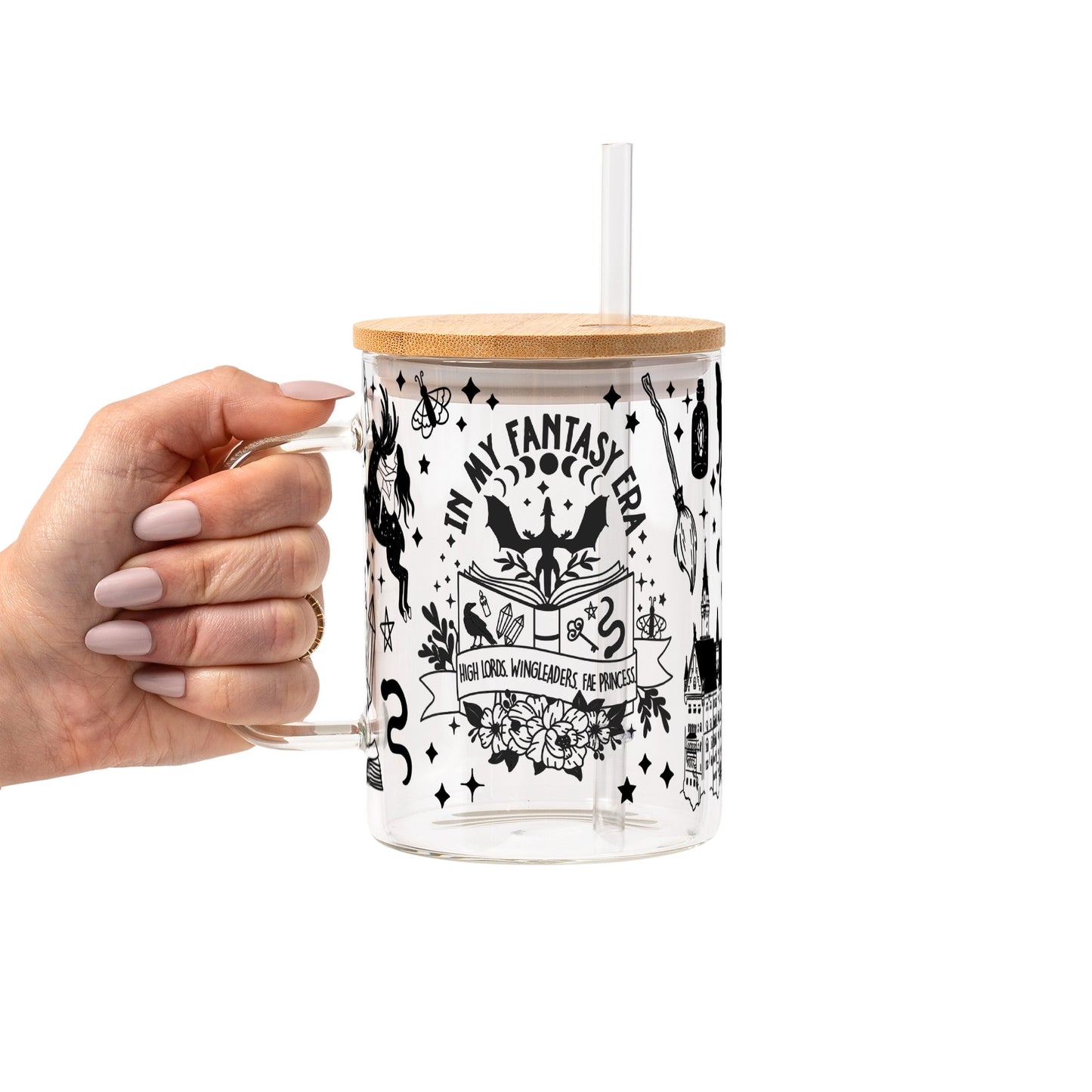 In My Fantasy Era Glass Cup, Mug & Tumbler with Lid and Straw