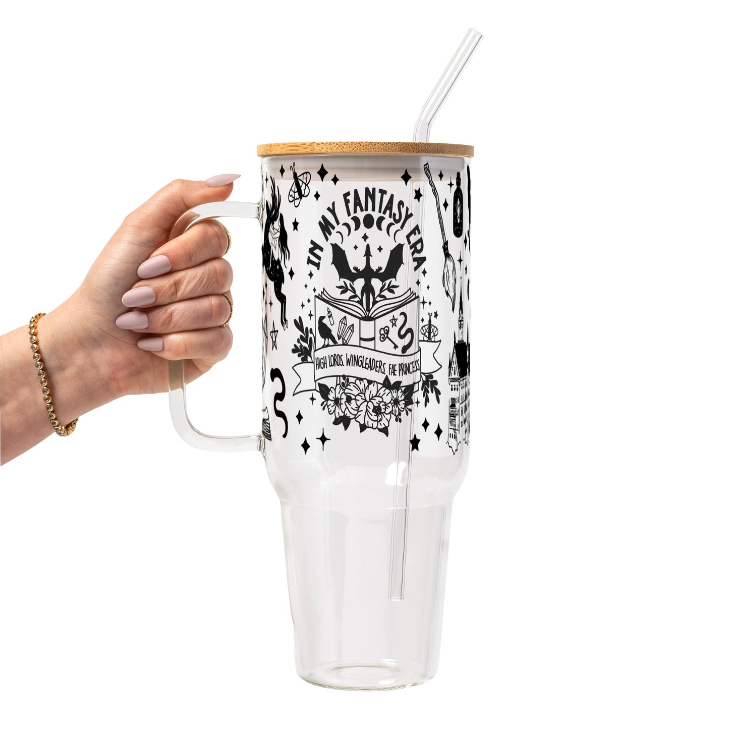 In My Fantasy Era Glass Cup, Mug & Tumbler with Lid and Straw