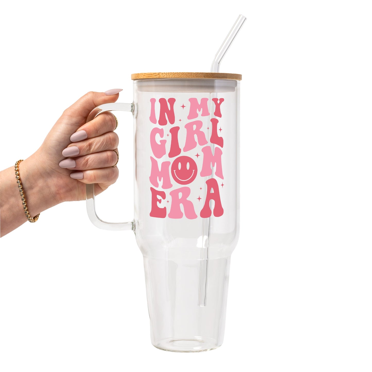 In My Girl Mom Era Glass Cup, Mug & Tumbler with Lid and Straw