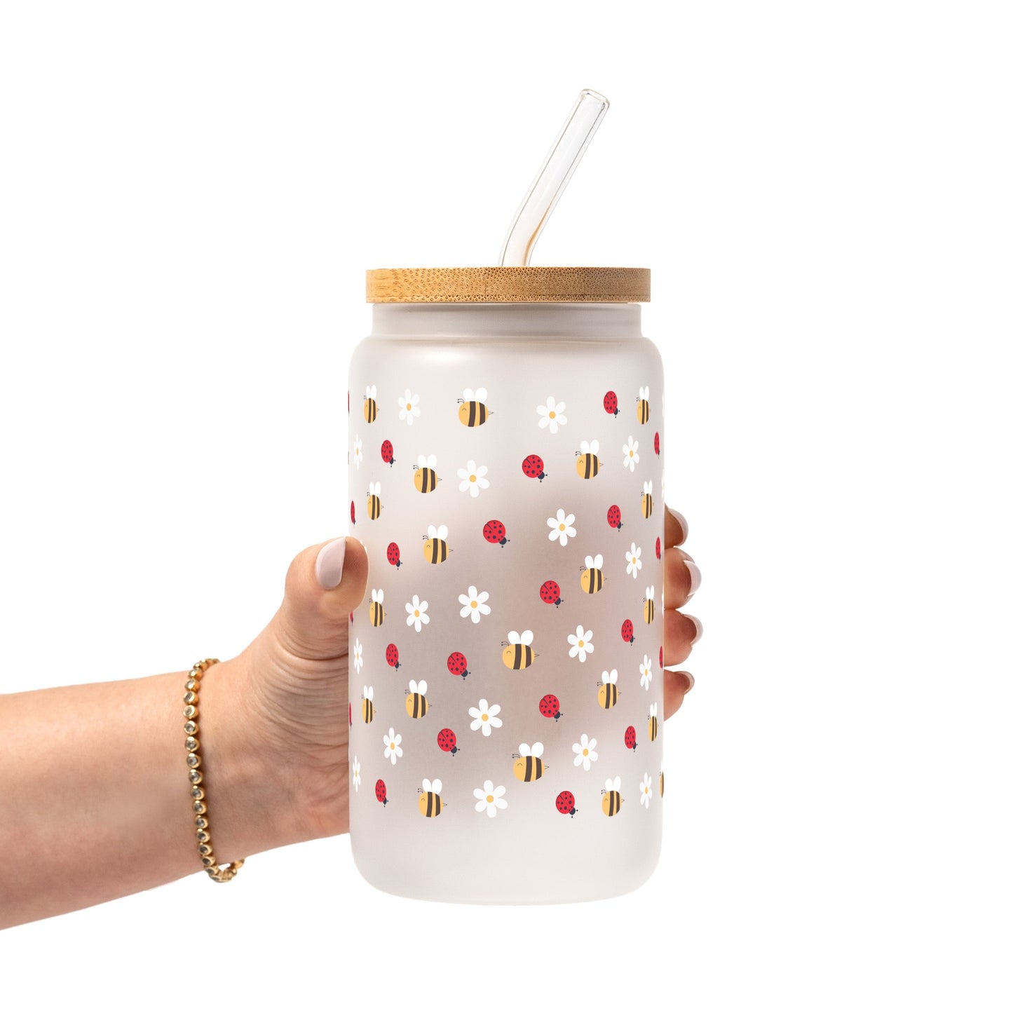 Spring 2025 Aesthetic Glass Cup, Mug & Tumbler with Lid and Straw