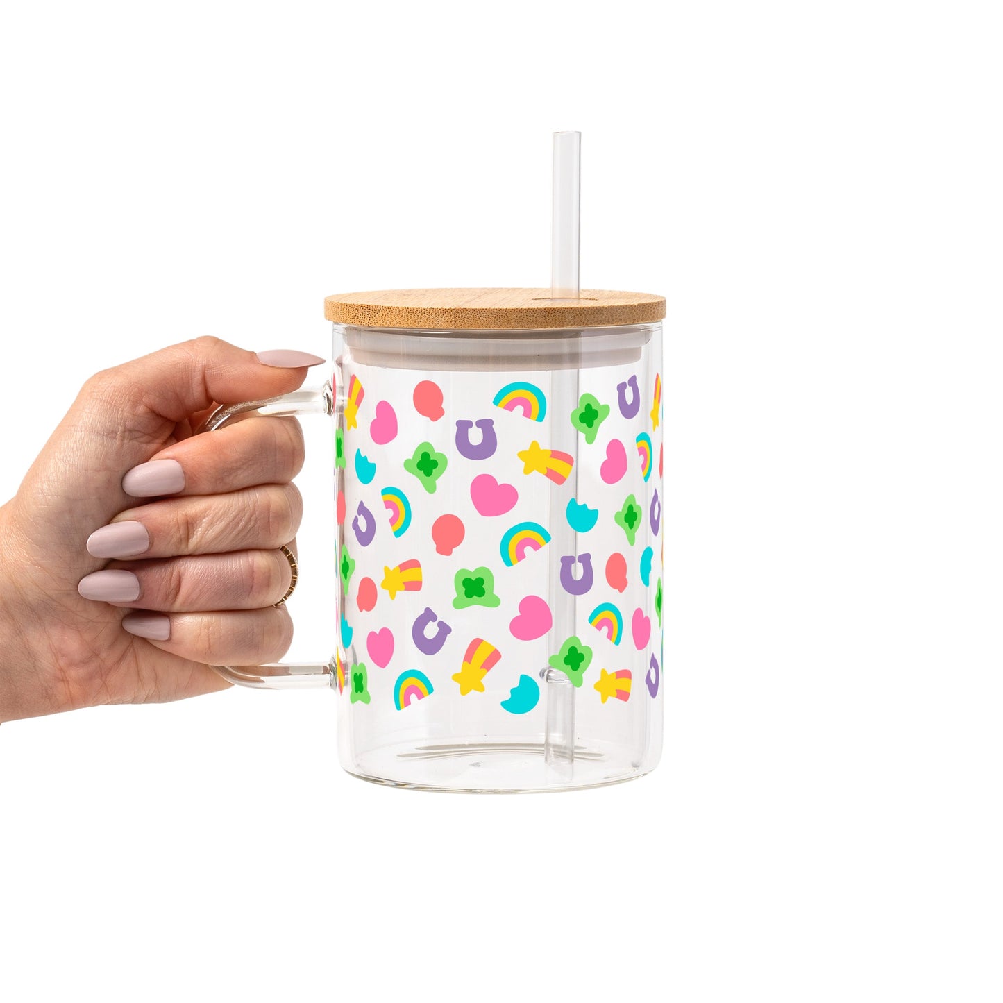 St Patricks Day Collection Glass Cup, Mug & Tumbler with Lid and Straw