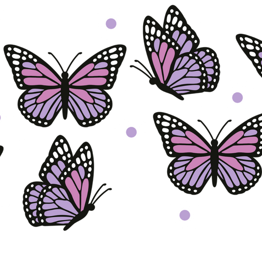 Butterfly Daisy Glass Cup, Mug & Tumbler with Lid and Straw