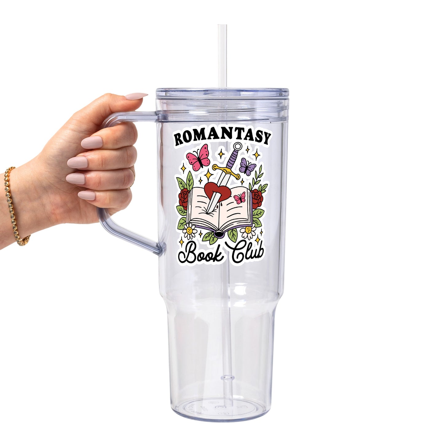 Bookish Reader Glass Cup, Mug & Tumbler with Lid and Straw