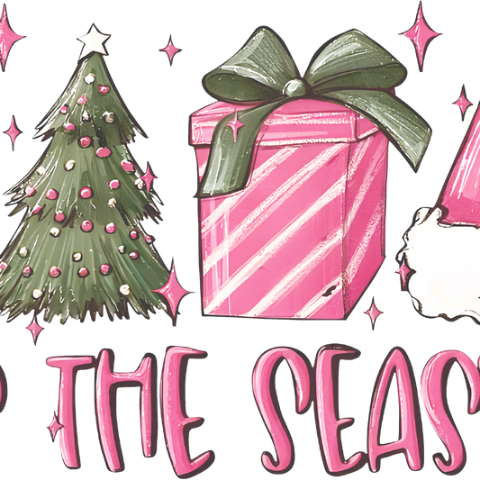 Tis The Season Christmas Glass Cup, Mug & Tumbler with Lid and Straw