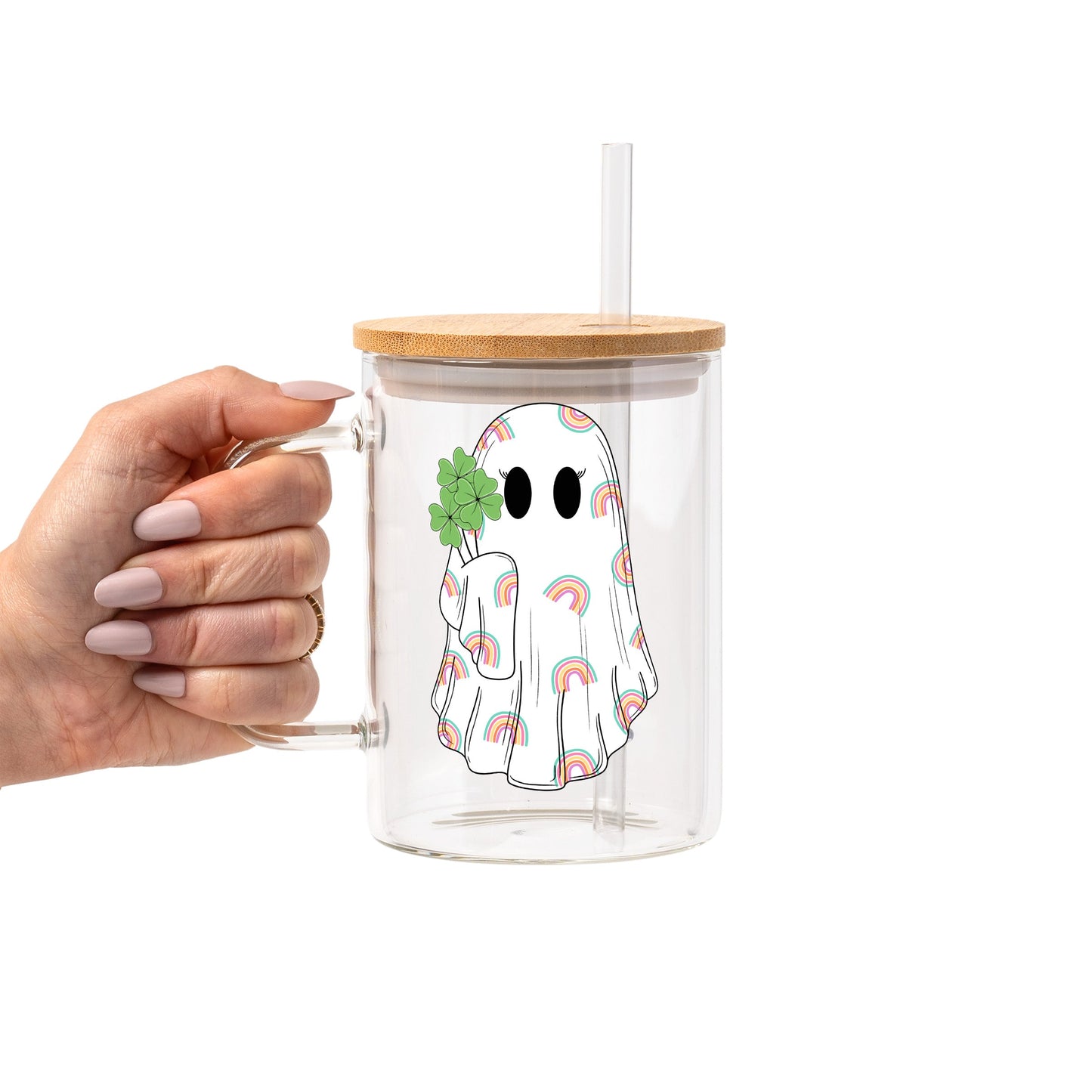 St Patricks Day Collection Glass Cup, Mug & Tumbler with Lid and Straw