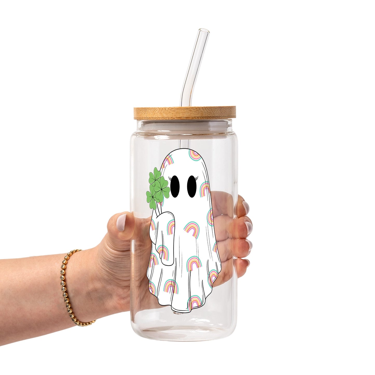 St Patricks Day Collection Glass Cup, Mug & Tumbler with Lid and Straw