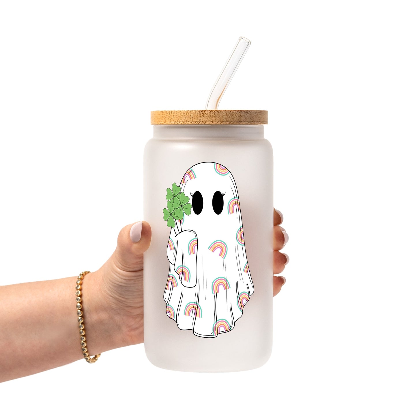 St Patricks Day Collection Glass Cup, Mug & Tumbler with Lid and Straw