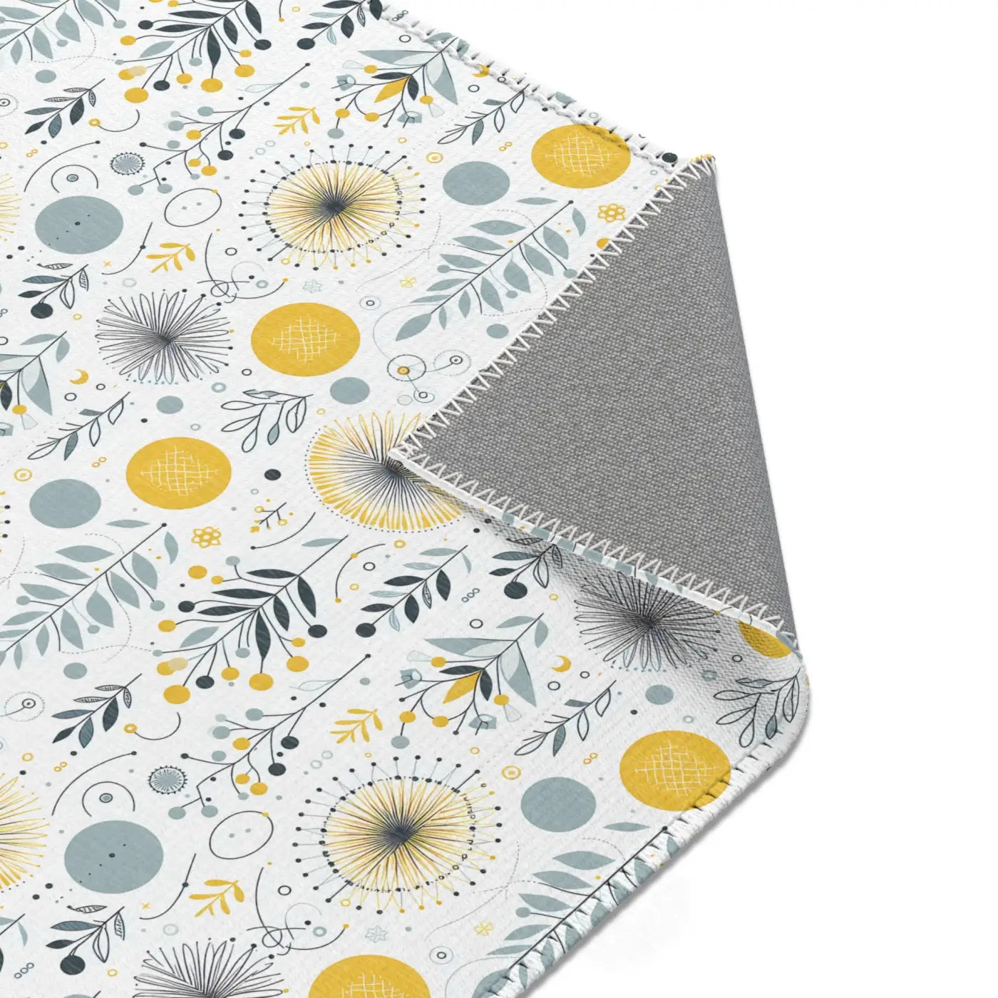 Bright Boho Floral Yellow Area Rug – Eco Fiber - Dipaliz