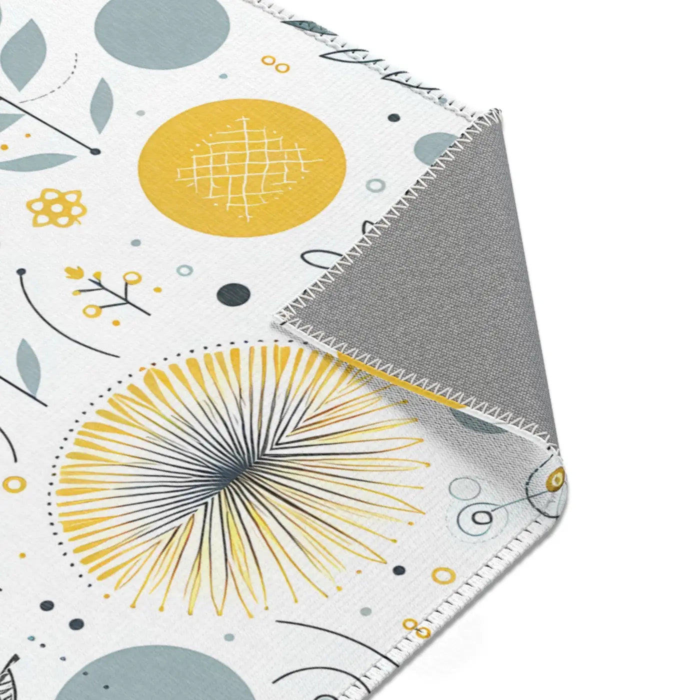 Bright Boho Floral Yellow Area Rug – Eco Fiber - Dipaliz