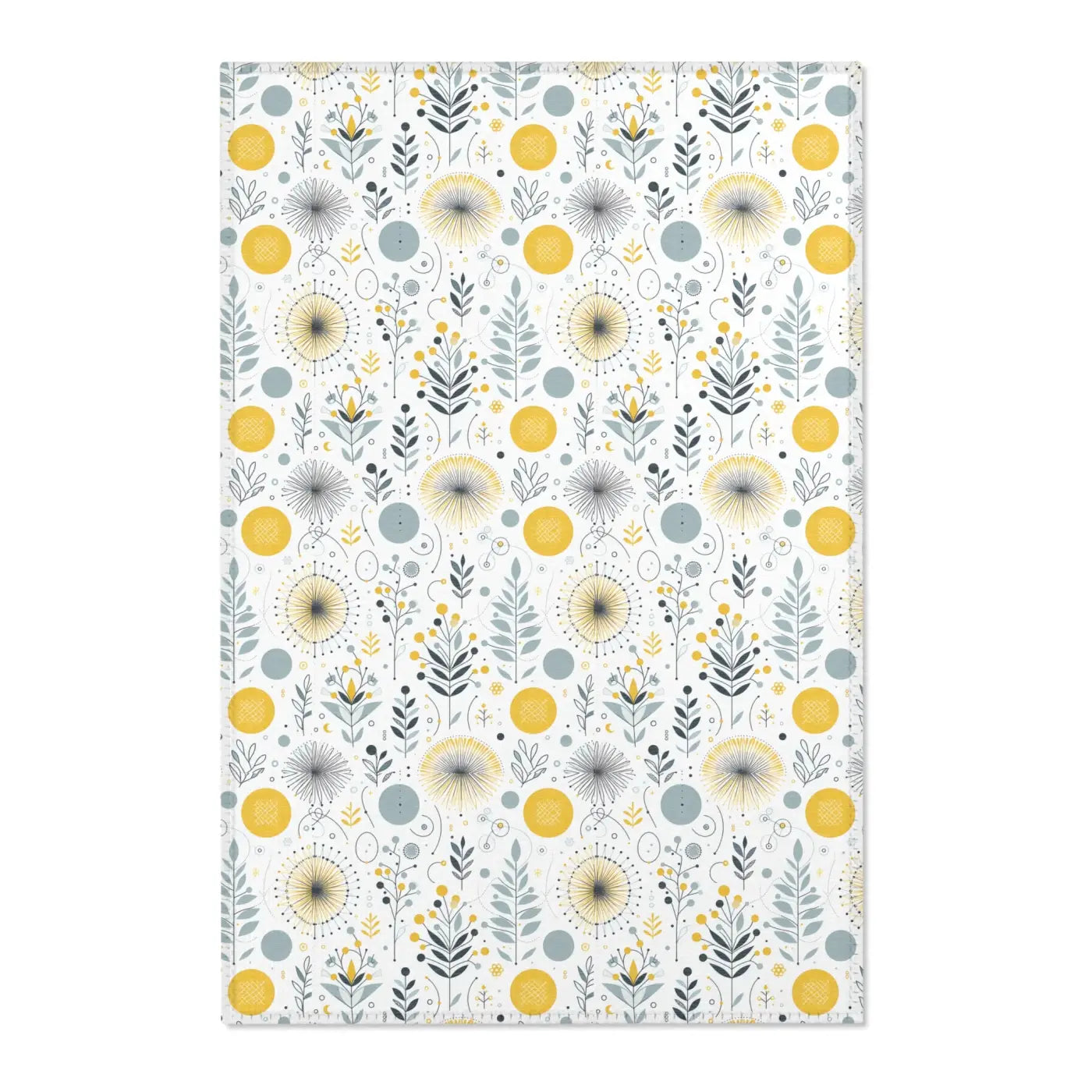 Bright Boho Floral Yellow Area Rug – Eco Fiber - Dipaliz