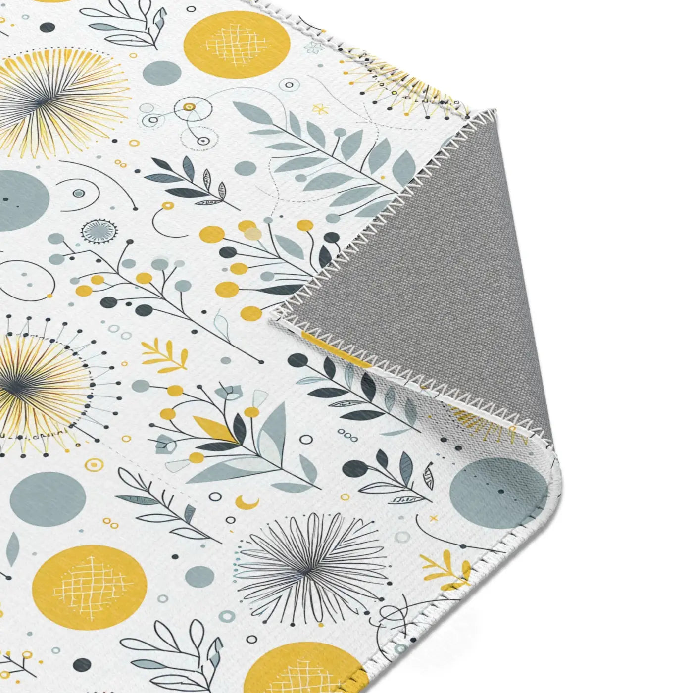 Bright Boho Floral Yellow Area Rug – Eco Fiber - Dipaliz