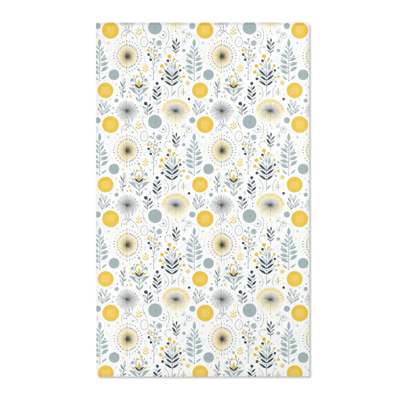 Bright Boho Floral Yellow Area Rug – Eco Fiber - Dipaliz