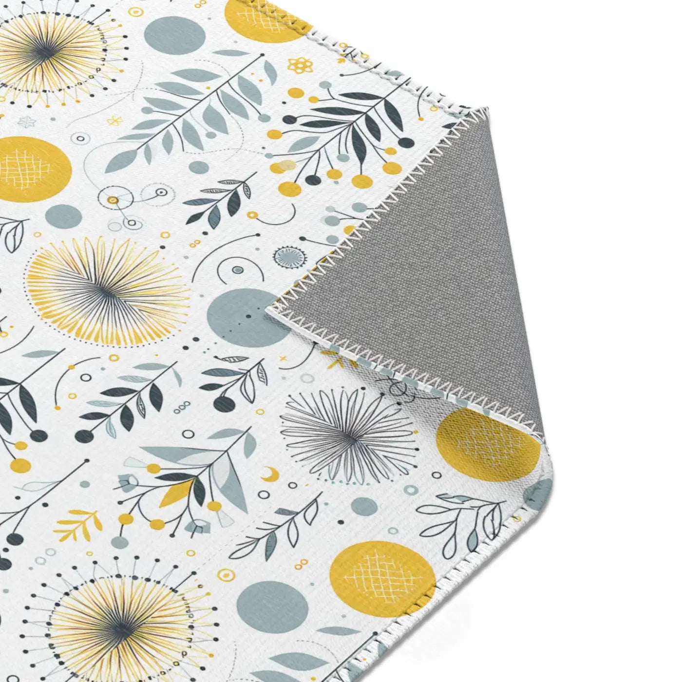 Bright Boho Floral Yellow Area Rug – Eco Fiber - Dipaliz