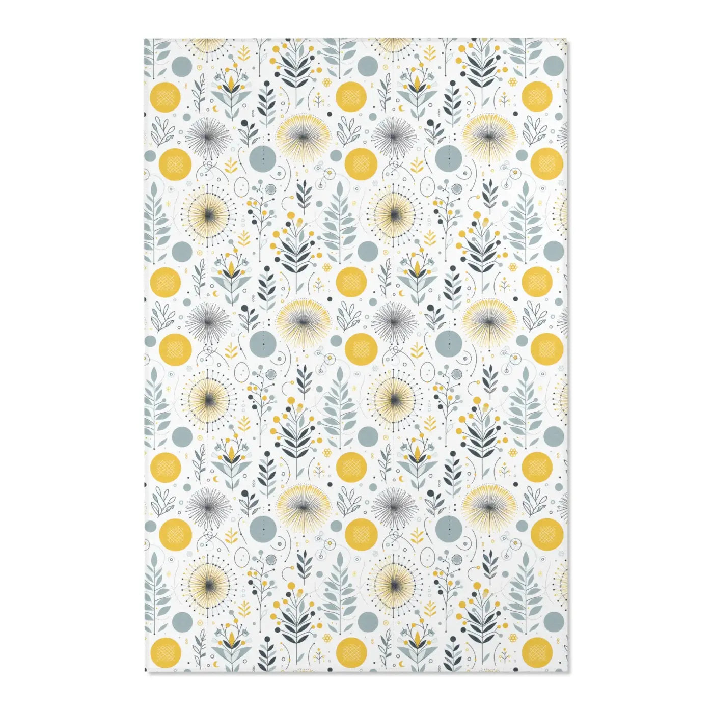 Bright Boho Floral Yellow Area Rug – Eco Fiber - Dipaliz