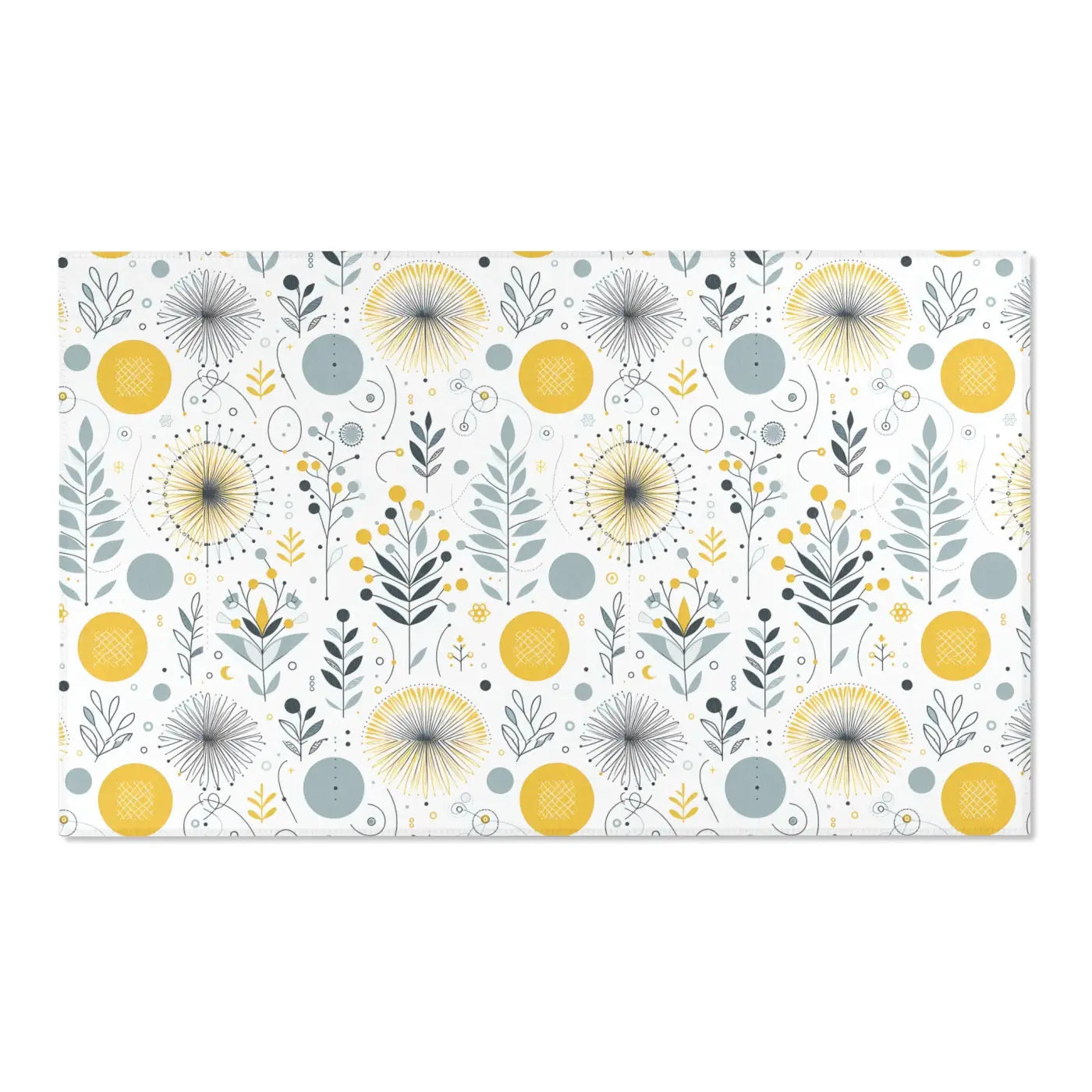 Bright Boho Floral Yellow Area Rug – Eco Fiber - Dipaliz