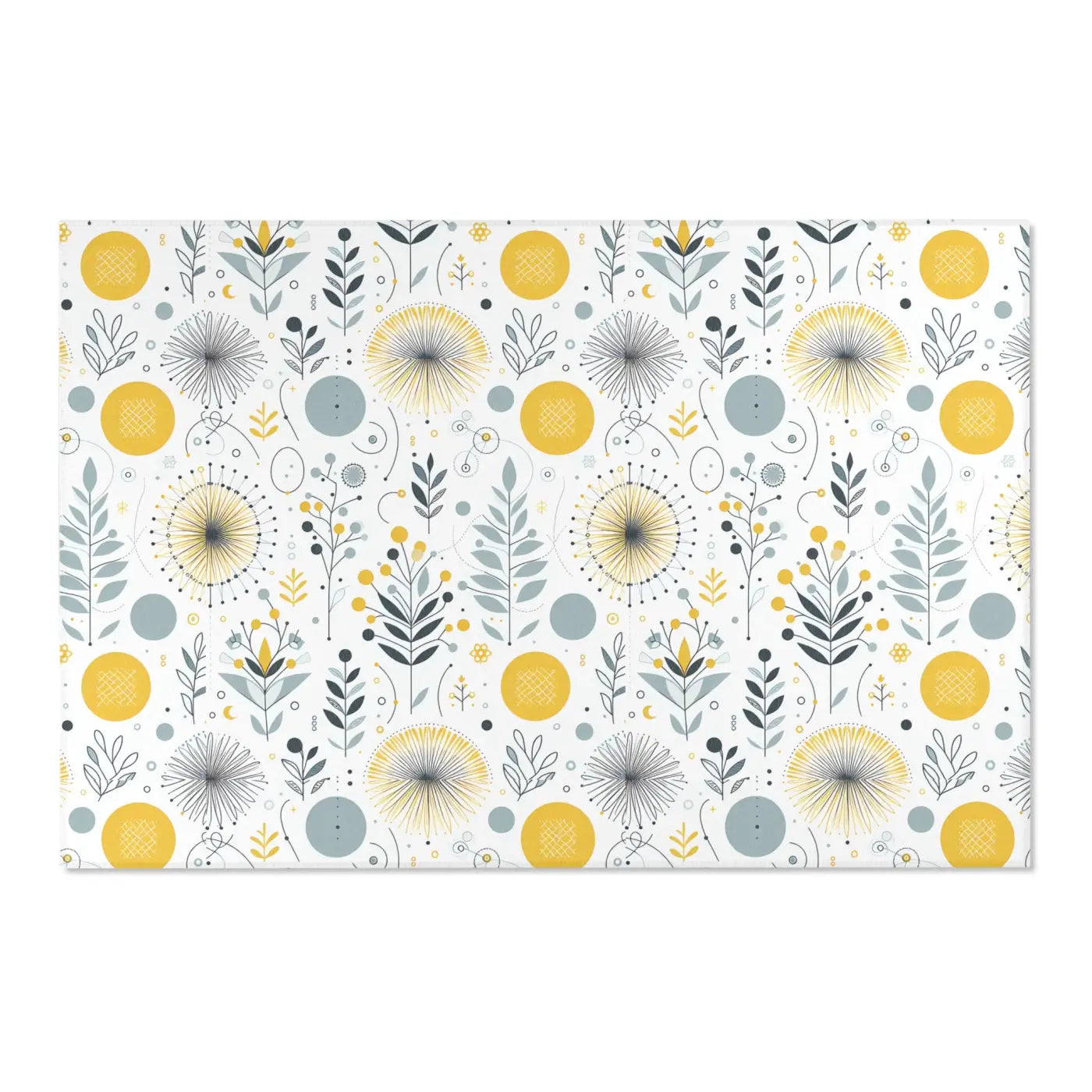 Bright Boho Floral Yellow Area Rug – Eco Fiber - Dipaliz